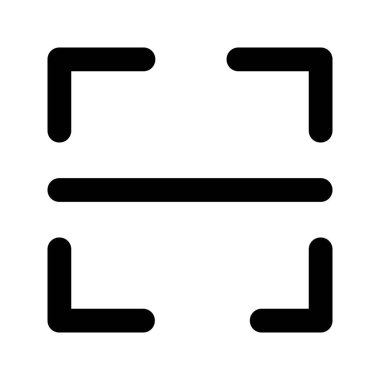 Barkod tarama simgesi. QR kod tarama işareti ve sembol.