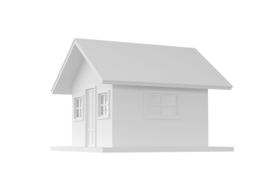 Kırpma yolu olan beyaz arka planda üç boyutlu ev modeli. Gayrimenkul, ev sahipliği ve konut piyasası kavramı. 3d oluşturma.