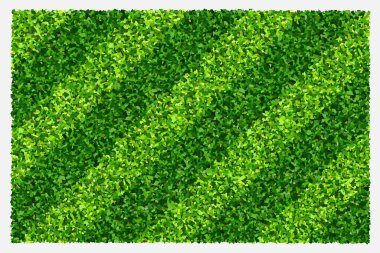 Spor ve eğlence için yeşil çimen alanı arka planı. Gerçekçi yeşil çimen deseni ve arka plan dokusu. Vektör.