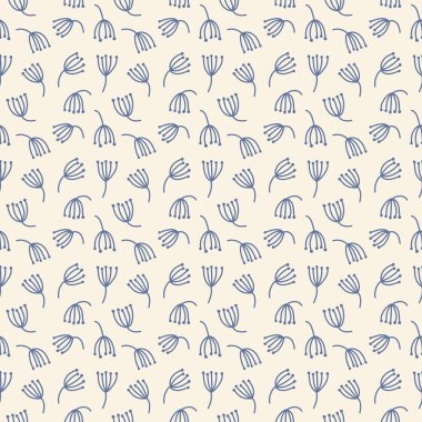 Kusursuz çiçek deseni, narin renklerde tekrar eden desenli çiçek deseni. Vektör.