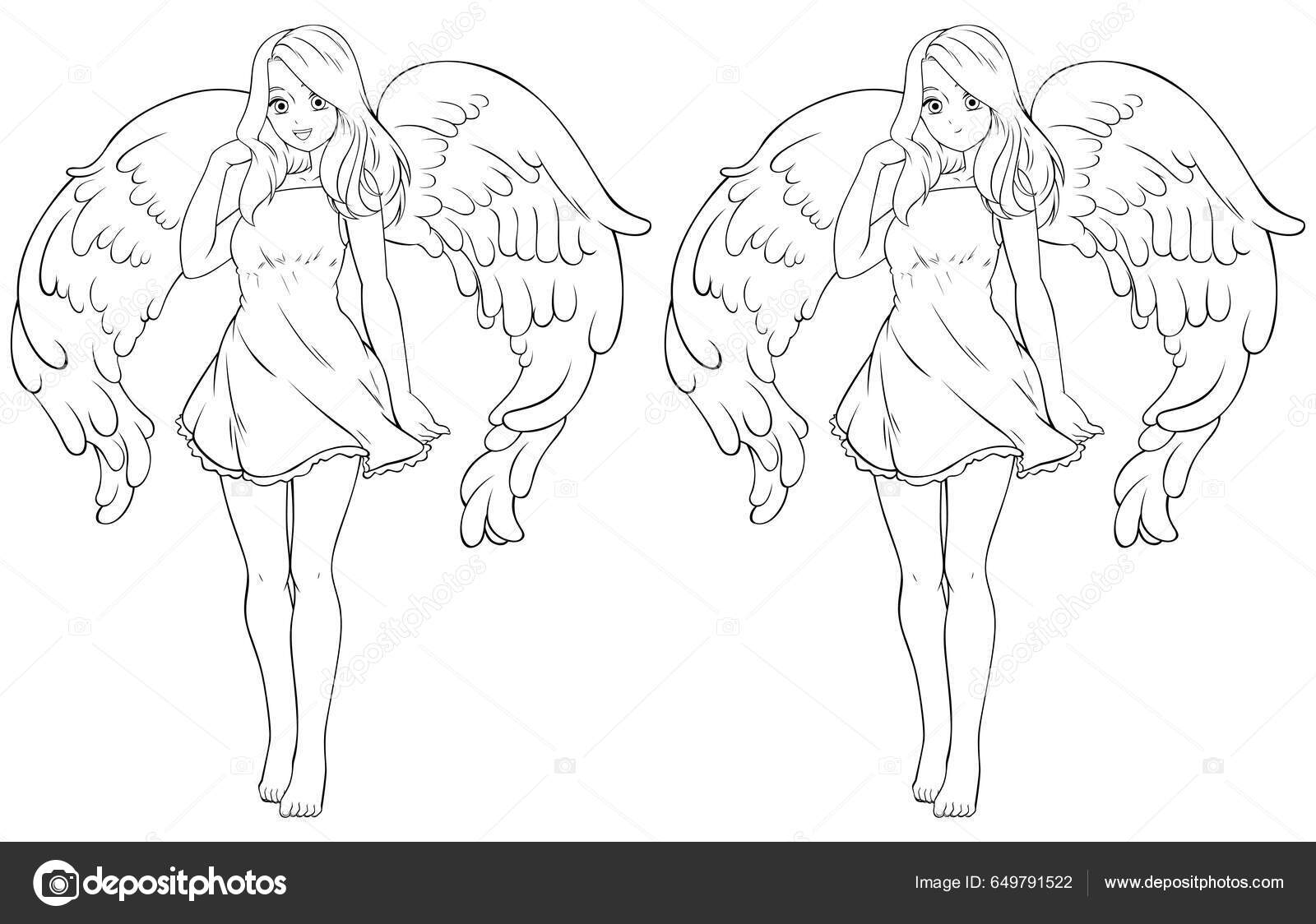 Menina De Manga Na Pose Da Luta Ilustração Stock - Ilustração de