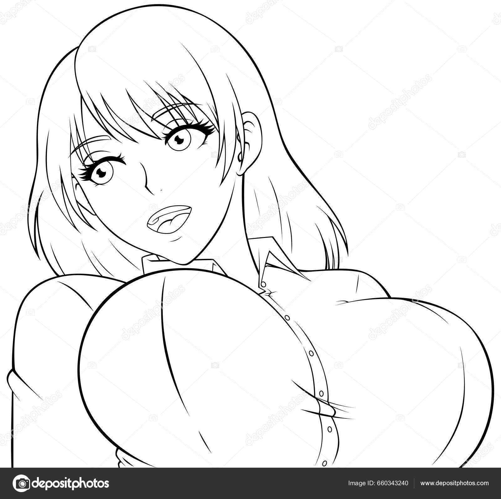 Menina sexy do Anime ilustração stock. Ilustração de desenho
