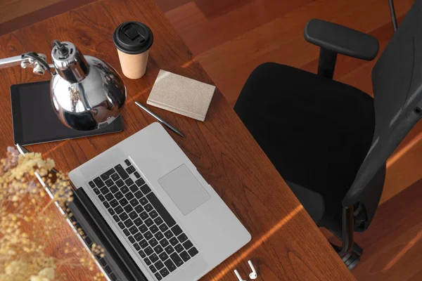 Home Office Mit Laptop — Stockfoto