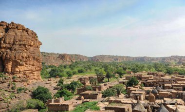 Ancestral village on the Bandiagara fault in Mali clipart