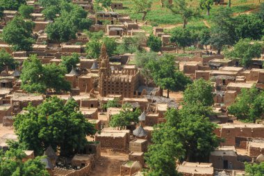 Ancestral village on the Bandiagara fault in Mali clipart