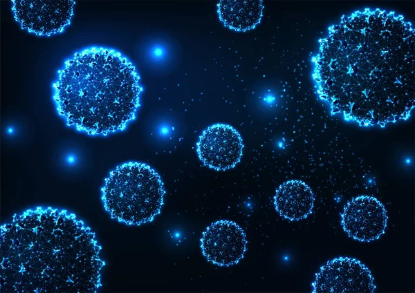 Antecedentes Científicos Com Partículas Pólen Vírus Células Microscópio Estilo Futurista —  Vetores de Stock