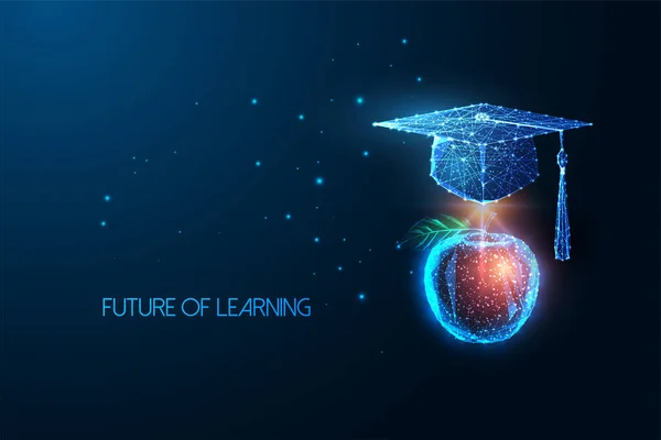 Toekomst Van Onderwijs Learning Augmented Reality Het Onderwijs Futuristisch Concept — Stockvector