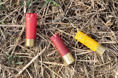 Mermi kovanı harcandı, yerde yatıyor..