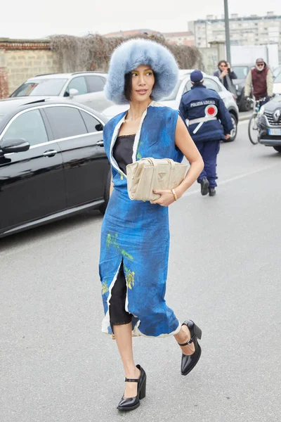 Milan Italy Φεβρουαριου 2023 Molly Chiang Πριν Την Επίδειξη Μόδας — Φωτογραφία Αρχείου