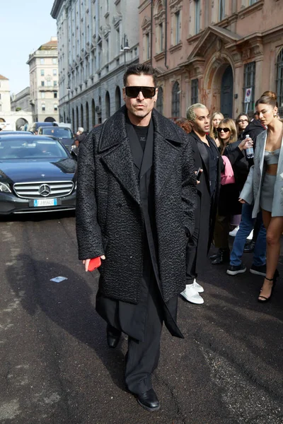 Milán Italia Febrero 2023 Alex Badia Antes Del Desfile Moda — Foto de Stock