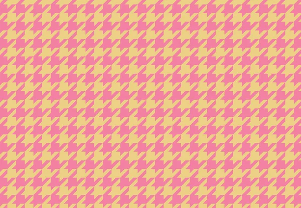 Houndstooth Dogstooth Pattern Pastel Pink Yellow Beige Seamless Design Classic — Stock Photo, Image