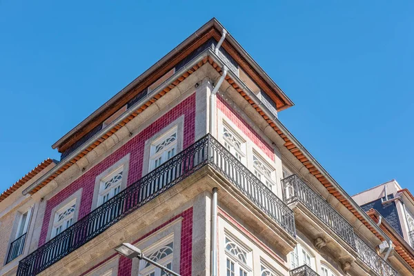 Porto Portugal September 2022 Onderscheidende Elementen Een Gebouw Met Traditionele — Stockfoto