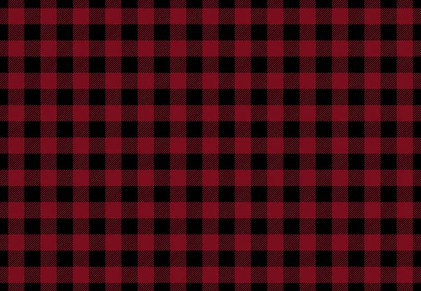 Interesting Buffalo Plaid Pattern Woven Black Red Two Colors Associated — Stock Photo, Image
