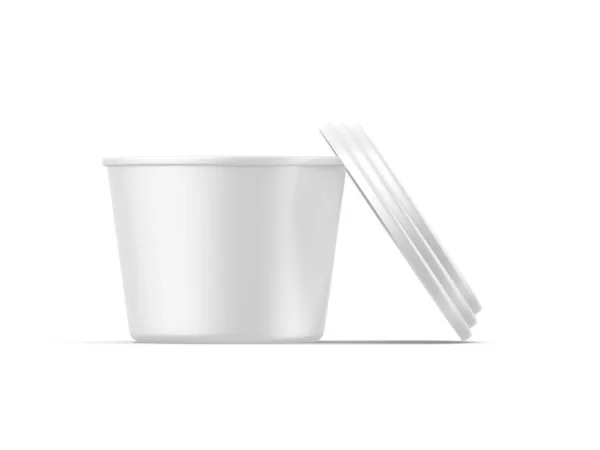 Plastic Jar Cup Lid Mockup Packaging Branding Render Illustration — Stock Photo, Image