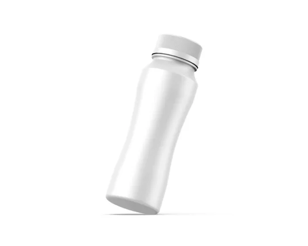 Garrafa Bebida Plástica Branco Para Apresentação Mockup Design Ilustração Renderização — Fotografia de Stock