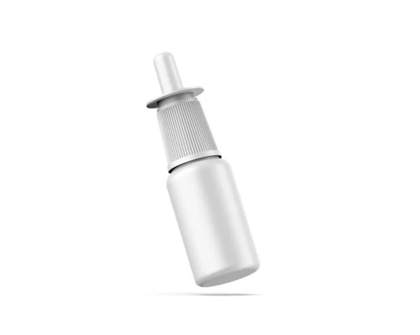 Maqueta Botella Cuentagotas Plástico Blanco Para Marca Promoción Ilustración Renderizado —  Fotos de Stock