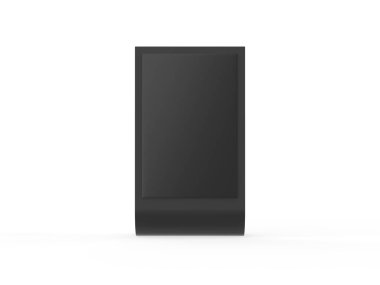 Side loading slide in metal frame table top counter mockup. 3d render illustration