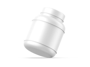 Protein supplement jar mockup for mockup and branding, 3d render illustration