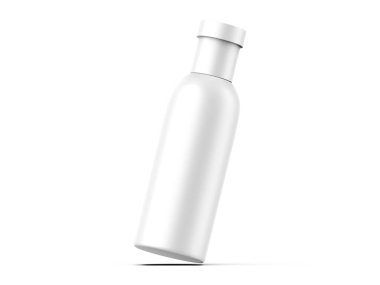 Cosmetic bottle with screw cap mockup template for branding, 3d render illustration