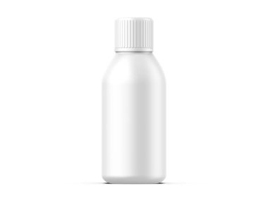Cosmetic plastic bottle mockup template for branding and promotion, 3d render illustration