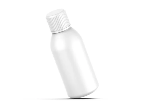 Plantilla Maqueta Botella Plástico Cosmético Para Marca Promoción Ilustración Renderizado — Foto de Stock