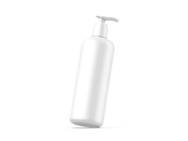 Kosmetyczna Plastikowa Butelka Makietą Pompy Dozującej Znakowania Ilustracja Renderowania — Zdjęcie stockowe