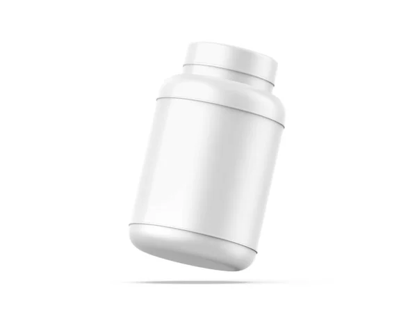 Plastic Eiwit Supplement Pot Mockup Voor Mockup Branding Maken Illustratie — Stockfoto