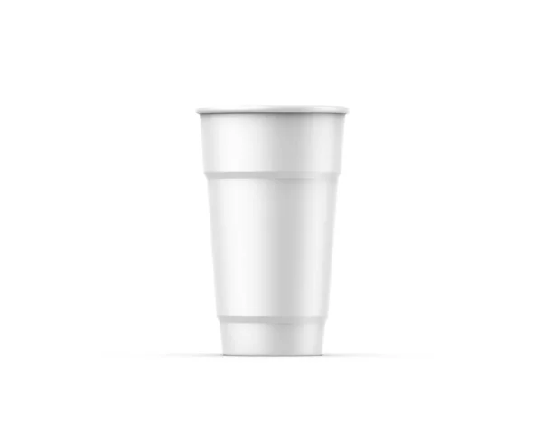 Wegwerpbeker Voor Koude Drank Frisdrank Ijsthee Koffie Cocktail Milkshake Mockup — Stockfoto
