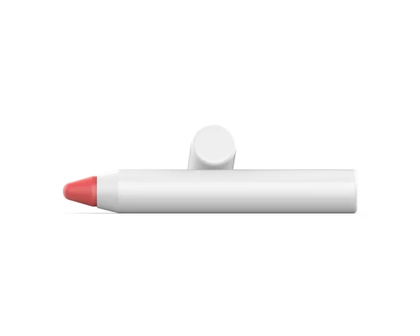 Crayon Couleur Lèvres Vierge Pour Gabarit Marque Maquette Illustration Rendu — Photo