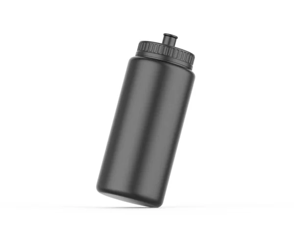 Black Sport Sipper Bottles Water Isolated Mock Template Design Render — Stock Photo, Image
