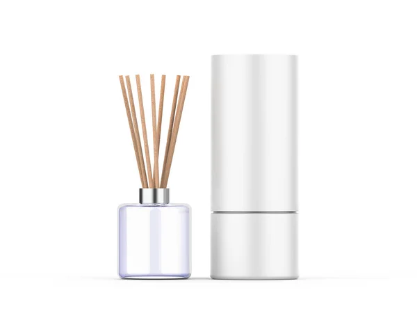 Reed Blank Difusor Aroma Vara Fragrância Perfume Caixa Papel Embalagem — Fotografia de Stock