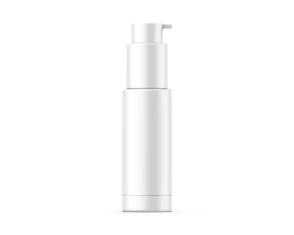 Blanco Plastic Cosmetische Ronde Vorm Lotion Fles Voor Branding Weergave — Stockfoto