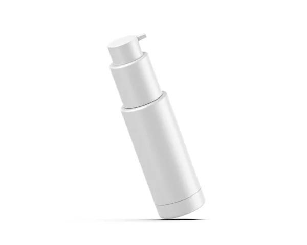Tomma Plast Kosmetisk Rund Form Lotion Flaska För Branding Render — Stockfoto