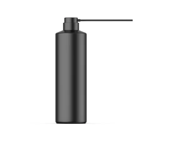 Blank Aerosol Spray Can Straw Pipe Template Mockup Render Illustration — Stock Photo, Image