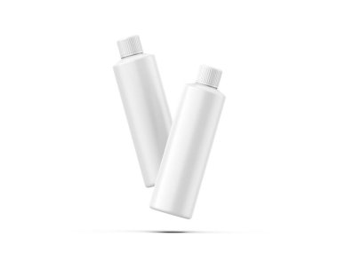 Marka ve promosyon için vida kapaklı plastik şişe modelleme şablonu, 3D resimleme