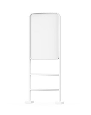 Zemin ayakta duran poster tutucu çerçeve standı, reklam tabelaları sahibi modeli, 3D illüstrasyon.