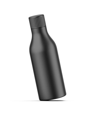 Sıvı sabun, jöle, krem, şampuan ve banyo köpüğü için vida kapaklı siyah kozmetik şişesi..