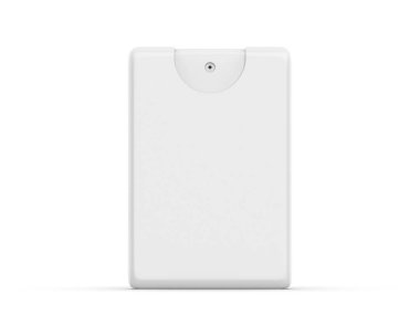 Boş küçük cep parfümü plastik kaplama markalaşma için modelleme, 3D illüstrasyon.