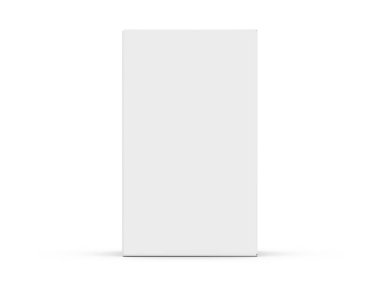 Karton kutu maketi, ambalaj karton karton kutu markalaştırma ve sunum için şablon oluşturma, 3d illüstrasyon