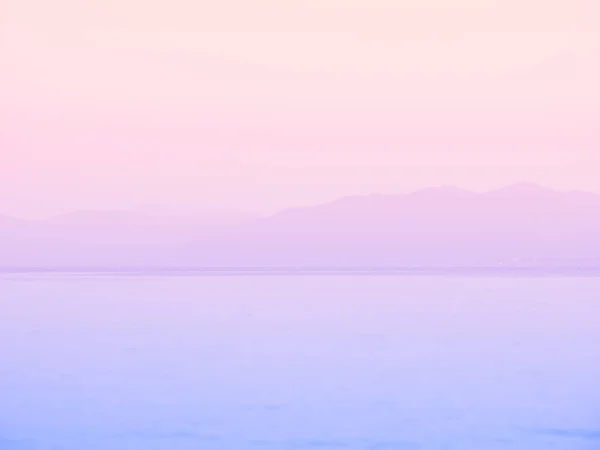 Güzel Kumsal Gökyüzü Yumuşak Pastel Renkler Günbatımı Şafak Fırını Stok Fotoğraf