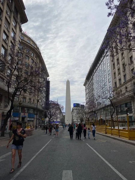 Obelisco Monumento Más Reconocido Capital Buenos Aires Argentina —  Fotos de Stock