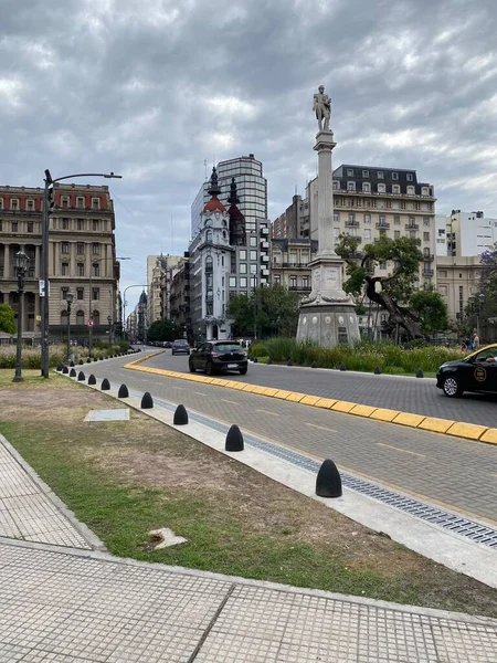 Uma Vista Rua Plaza Lavalle Uma Praça Buenos Aires Bela — Fotografia de Stock