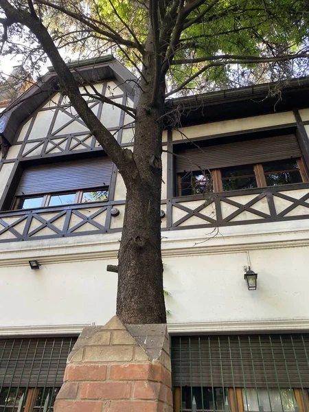 Antiga Fachada Edifício Detalhe Arquitetura Rua Buenos Aires Argentina — Fotografia de Stock