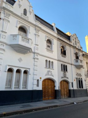 Buenos Aires, Arjantin: Eski tarihi mimariye güzel manzara. Zarif bina cephesi.