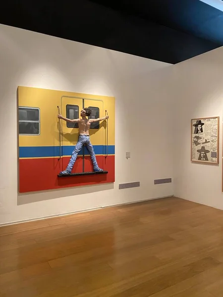 Экспонаты Выставки Музее Современного Искусства Буэнос Айреса Здание Музея Современной Стоковое Фото