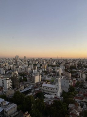 Arjantin 'in başkenti Buenos Aires' in akşam manzarası. 