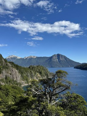 güzel manzaralar, manzaralar, dağlar ve göller Bariloche, Rio Negro, Patagonya Arjantin