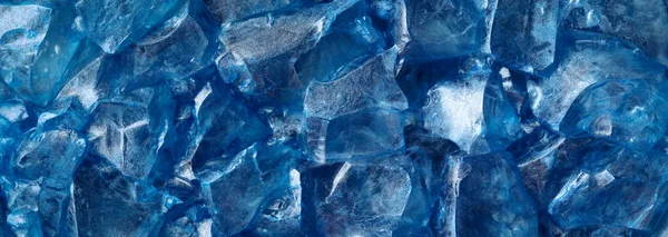 Pedaços Gelo Azul Brilhante Claro Fundo Inverno Frio Congelado Abstrato — Fotografia de Stock