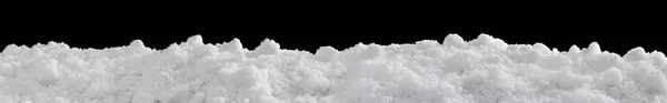 黒に隔離された荒い白い雪のバナー — ストック写真