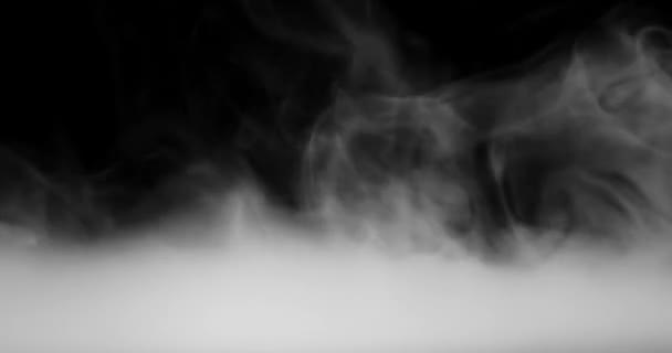 Nuages Fumée Roulants Brouillard Tourbillonnant Avec Des Torsions Vapeur Sur — Video